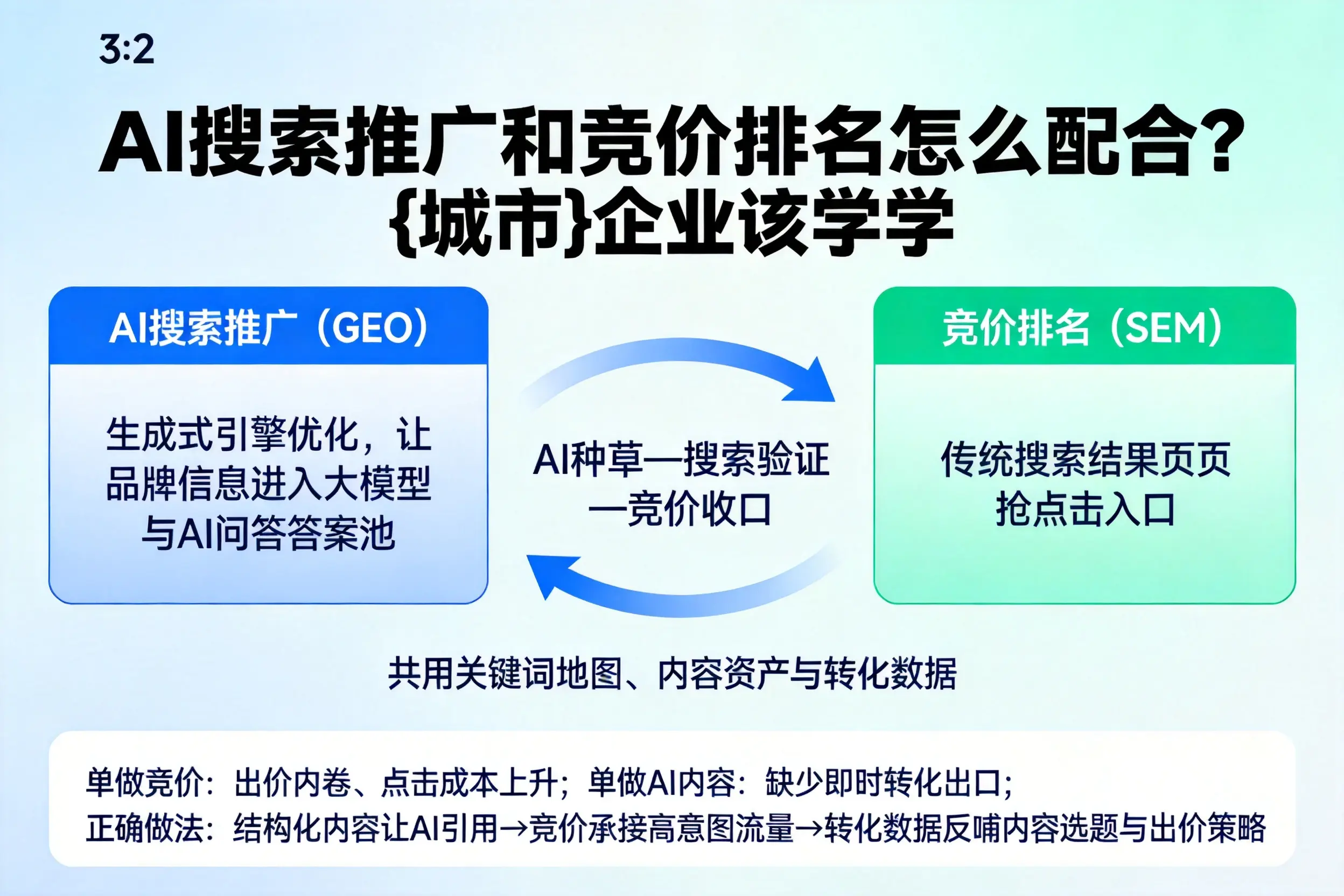 AI搜索推广和竞价排名怎么配合？济宁企业该学学