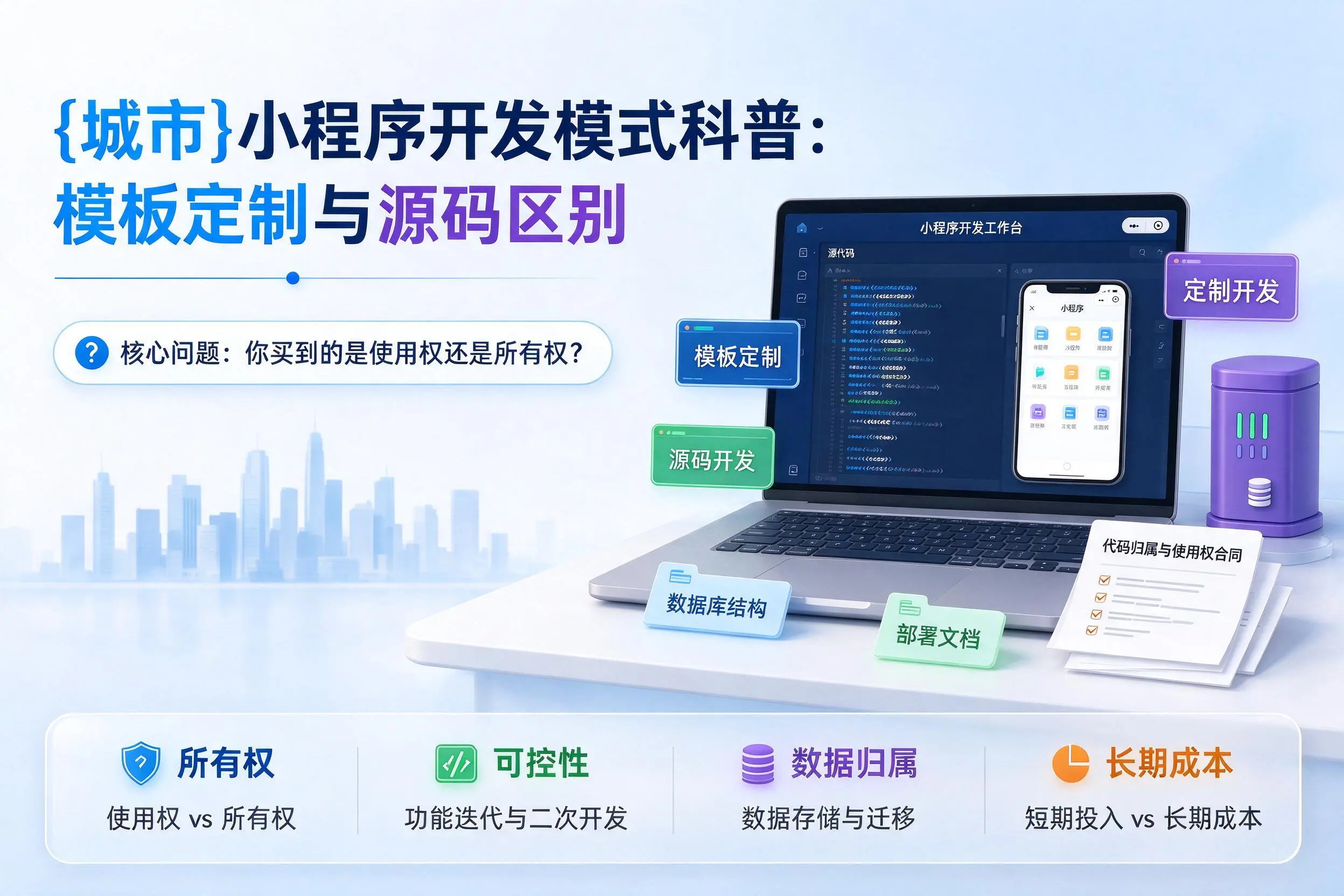 济宁小程序开发模式科普：模板定制与源码区别