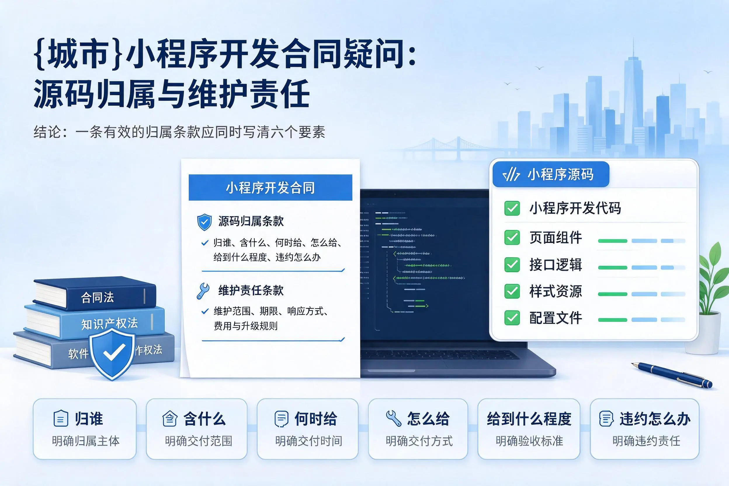 济宁小程序开发合同疑问：源码归属与维护责任
