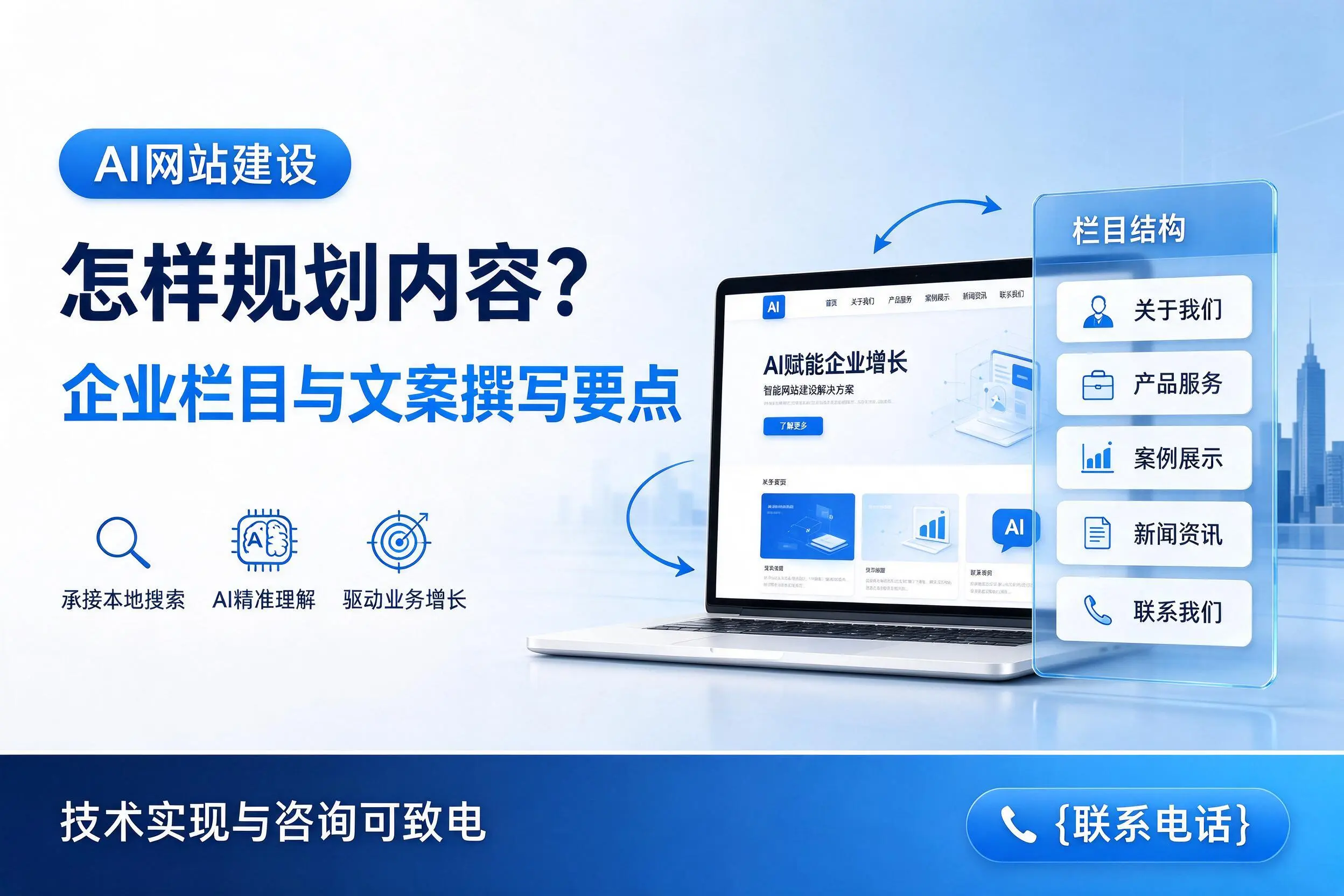 AI网站建设怎样规划内容？济宁企业栏目与文案撰写要点