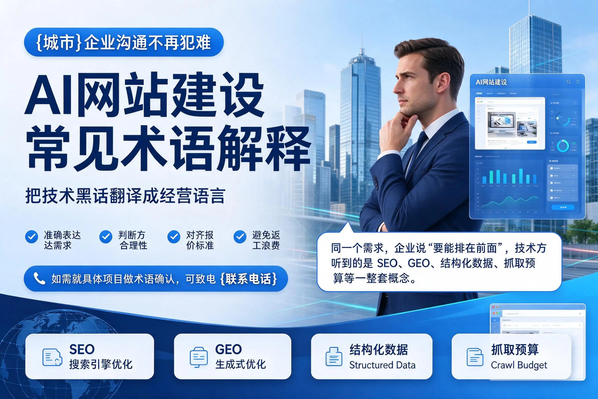 AI网站建设常见术语解释，济宁企业沟通不再犯难