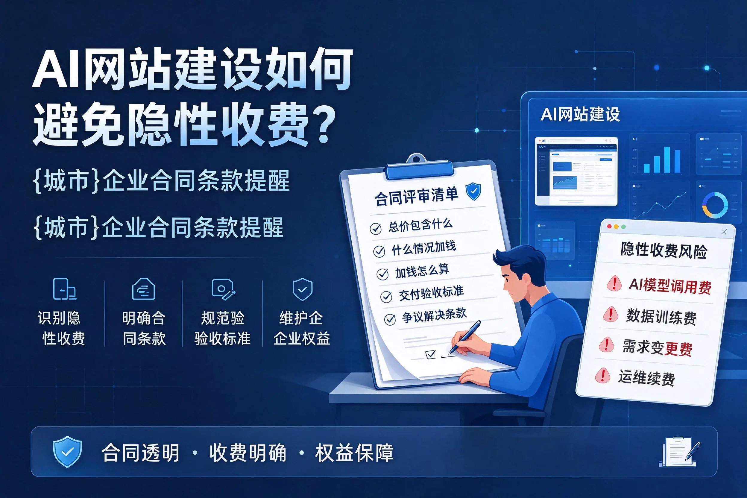 AI网站建设如何避免隐性收费？济宁企业合同条款提醒