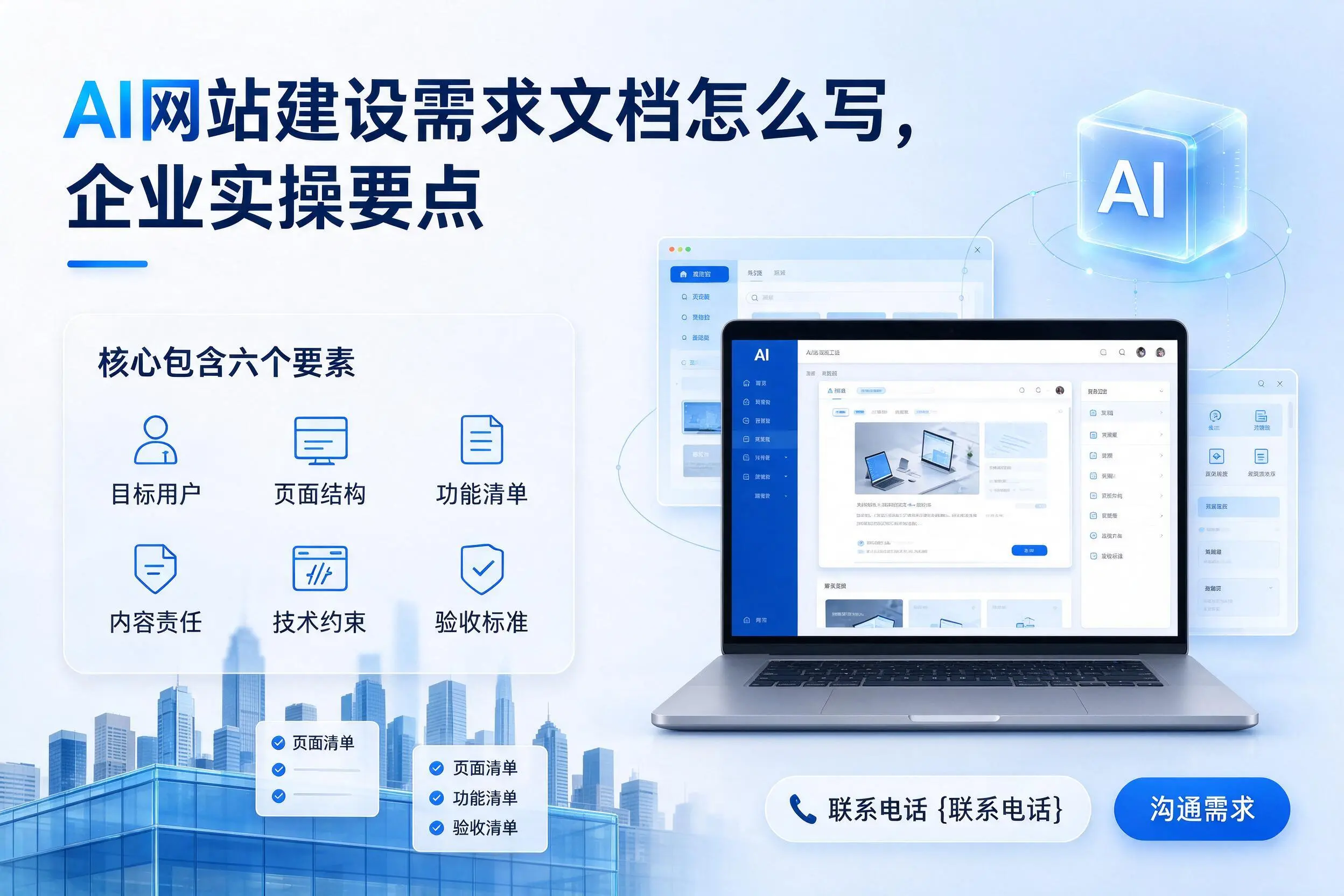 AI网站建设需求文档怎么写，济宁企业实操要点